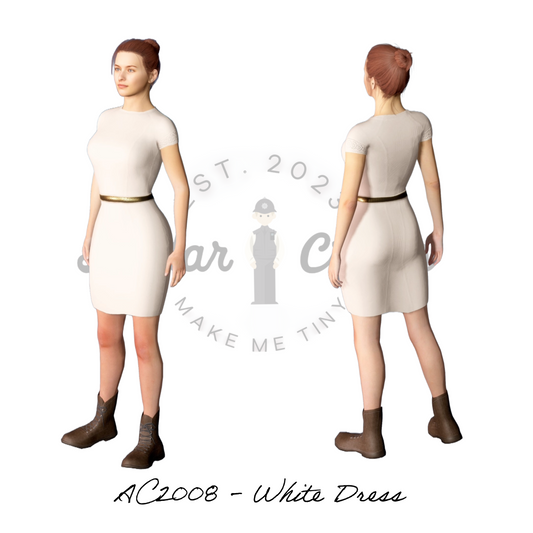 White Dress Avatar - Personalised Miniatures